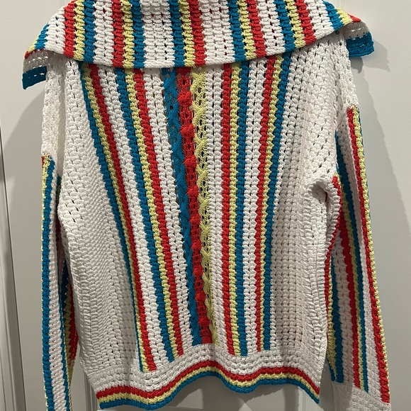 Solid & Striped The Lola Pullover Crochet Long Sleeved Split Cuffs NWT Small - Picture 8 of 13